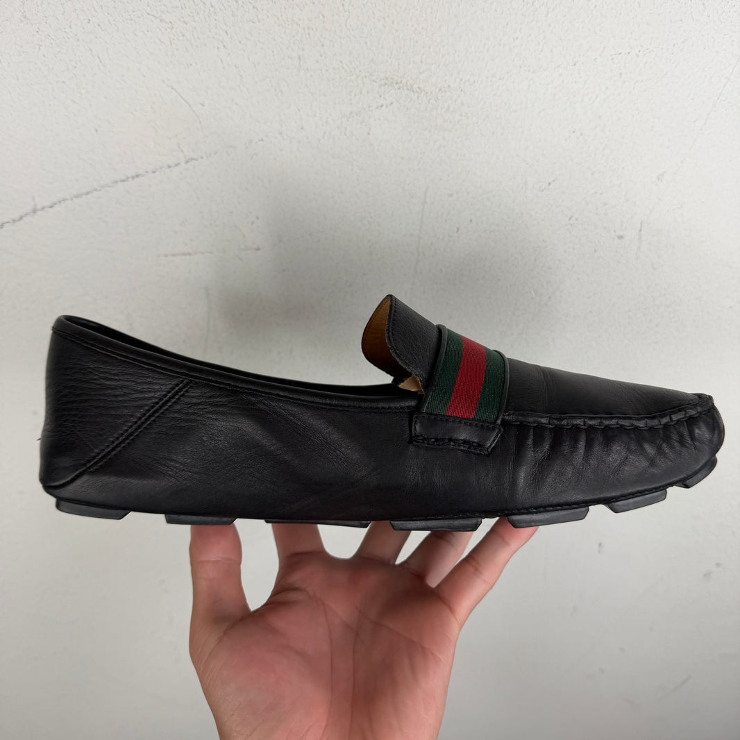 Gucci Leather Web GG Strap Loafer