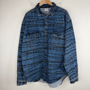 Vetements Barbed Wire Denim Button Up LS Overshirt