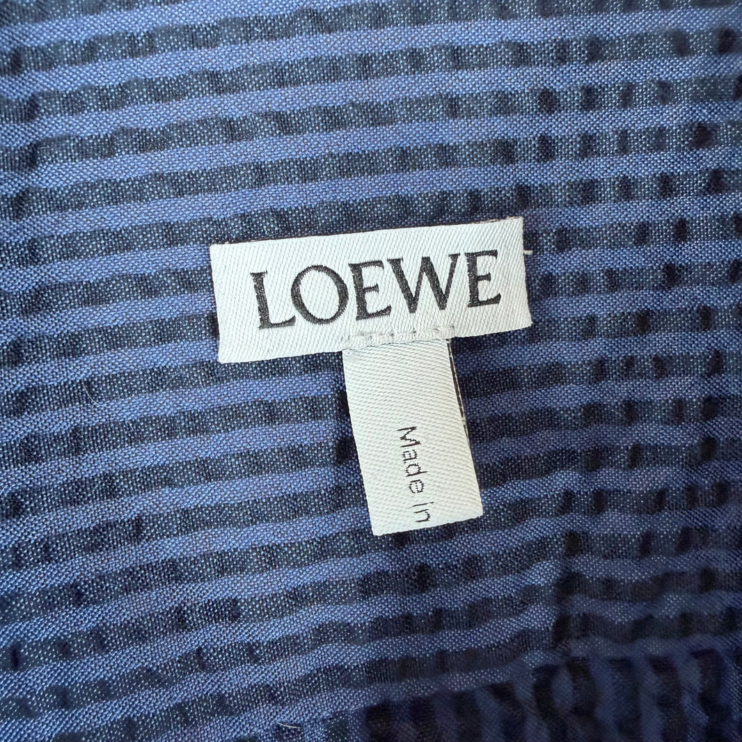 Loewe Pleated Hooded Button Up Jacket