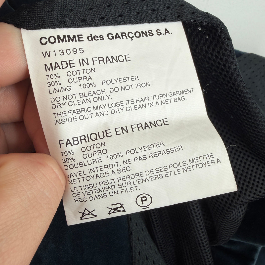 CDG Velour Chore Zip Up Hoodie
