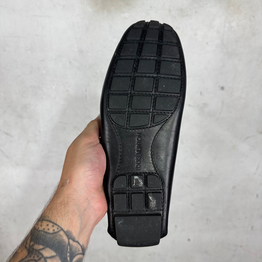 Louis Vuitton Gold Buckled Driver Shoes