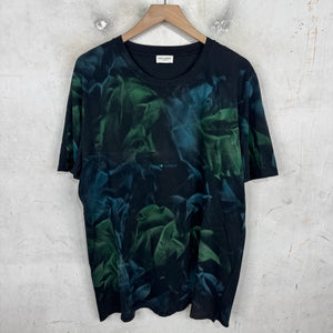 Saint Laurent Blue/Green Dye Logo T-Shirt