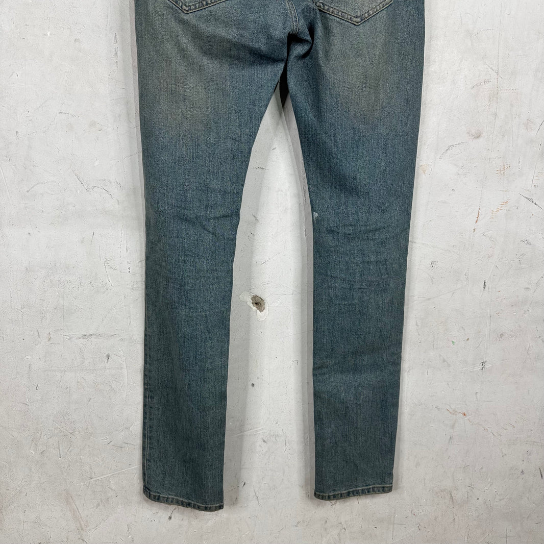 Saint Laurent 2015 Ripped Knee Dust Wash D02 Jeans