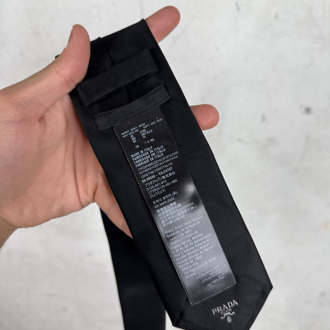 Prada Renylon Plaqued Tie
