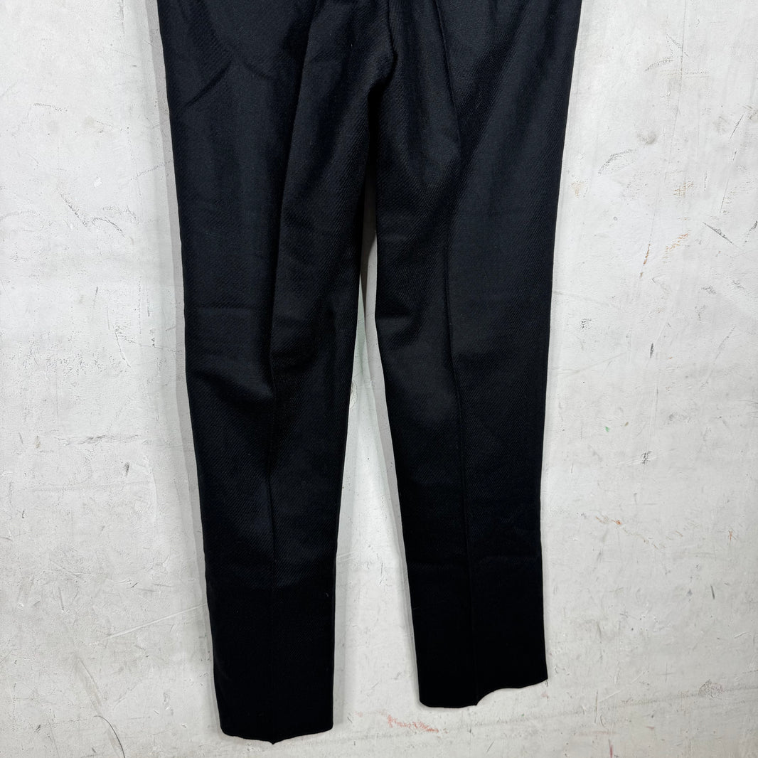 Thom Browne Black Long Wool Trousers
