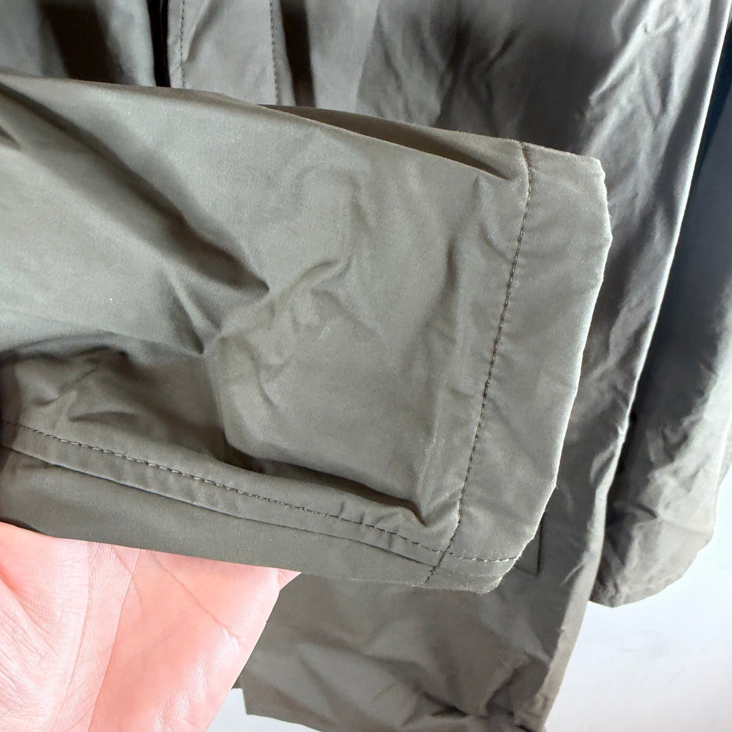 Prada Olive Green Nylon Trench Coat