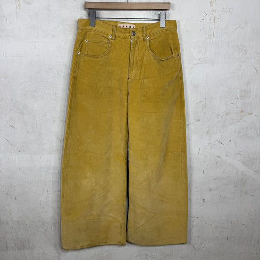 Marni Yellow Corduroy Pants