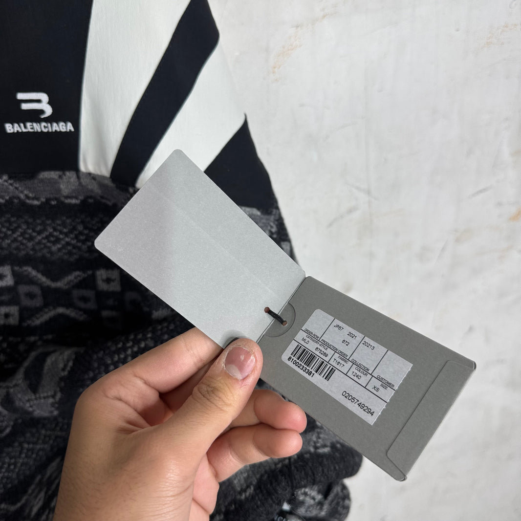 Balenciaga 1/4 Zip Hybrid Sweater Jacket