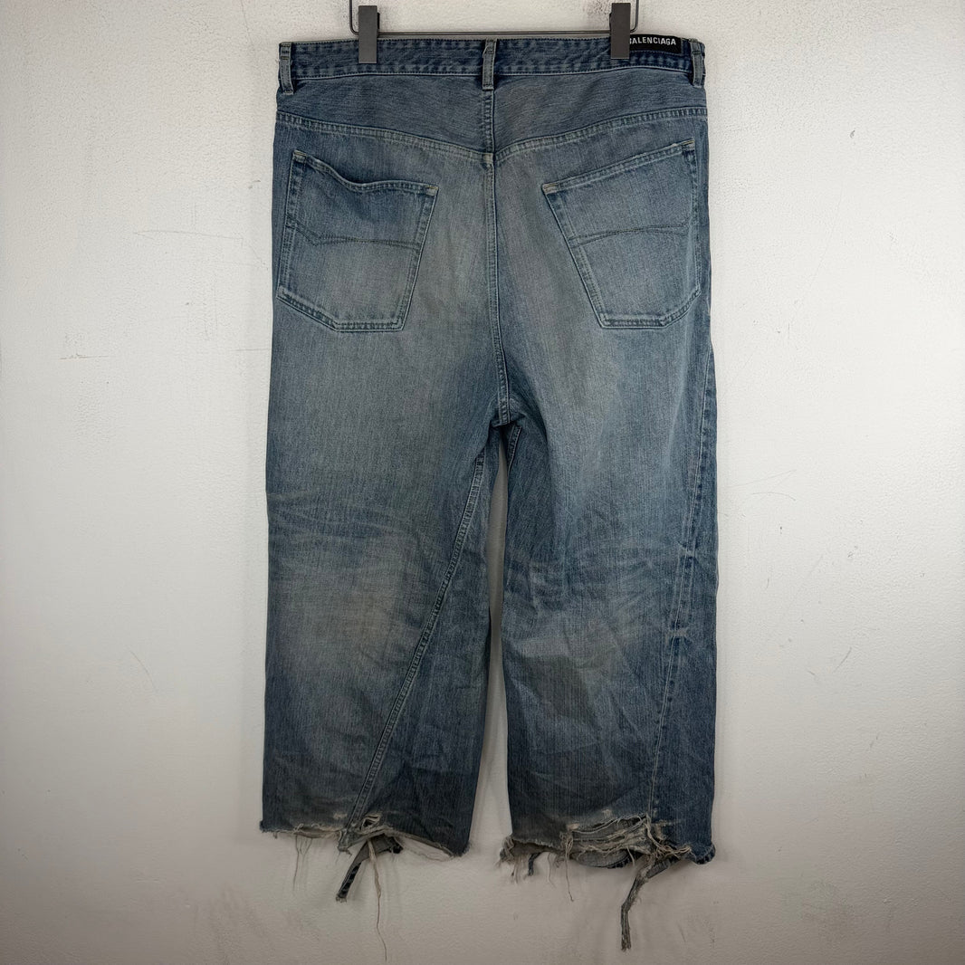 Balenciaga Twisted Inseam Drawstring Jeans