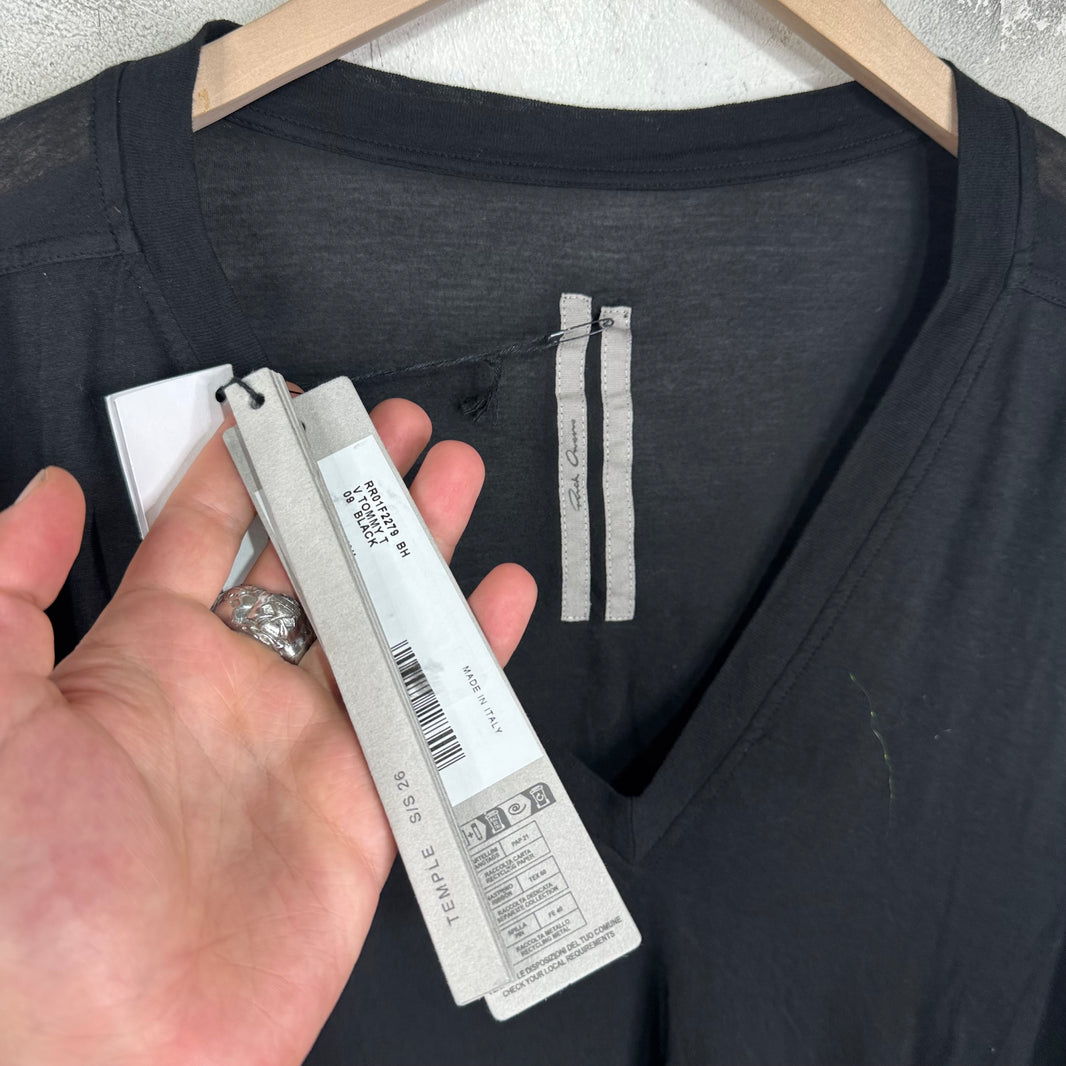 Rick Owens Temple Black V Tarp T-Shirt