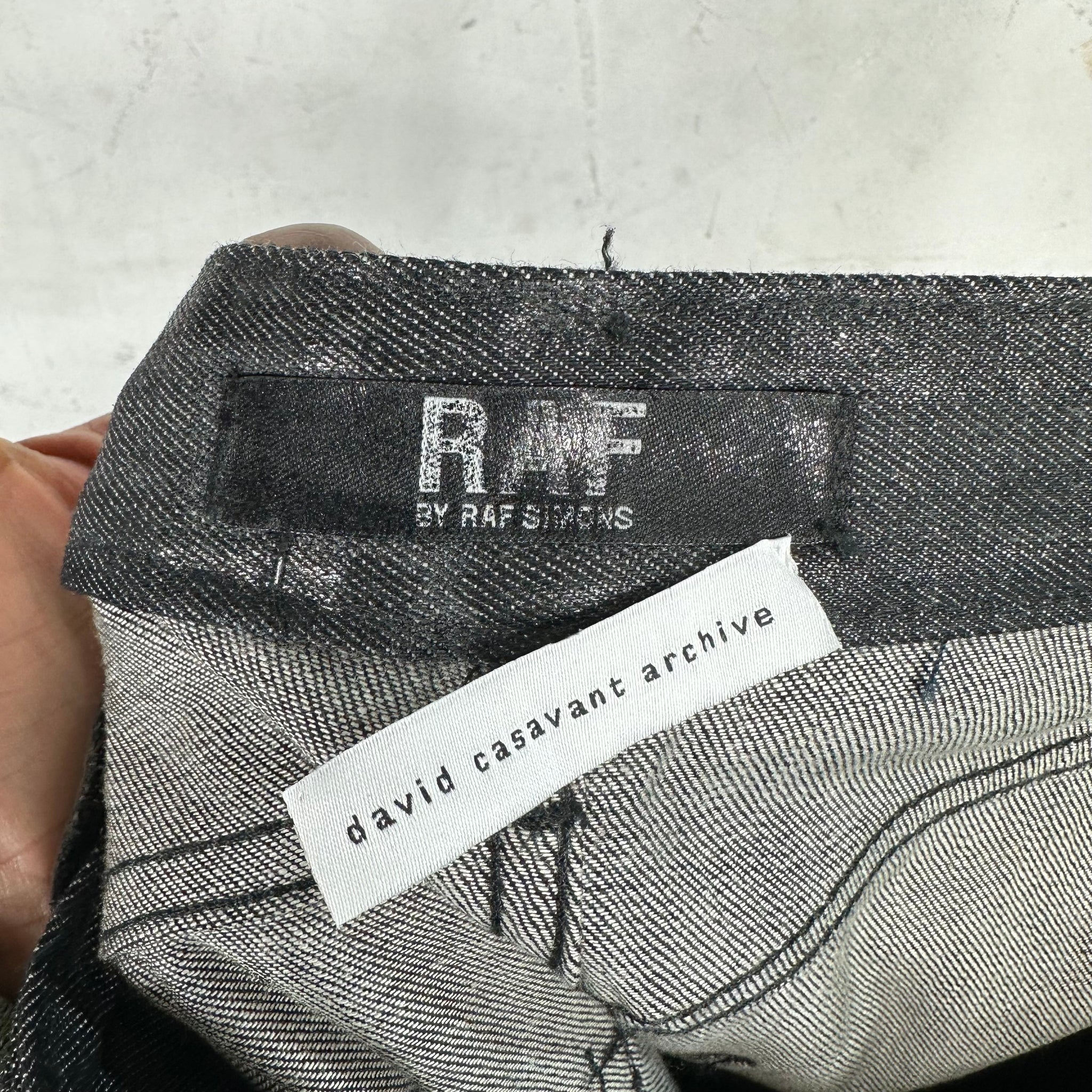 Raf Simons Blue Streak Waxed Denim