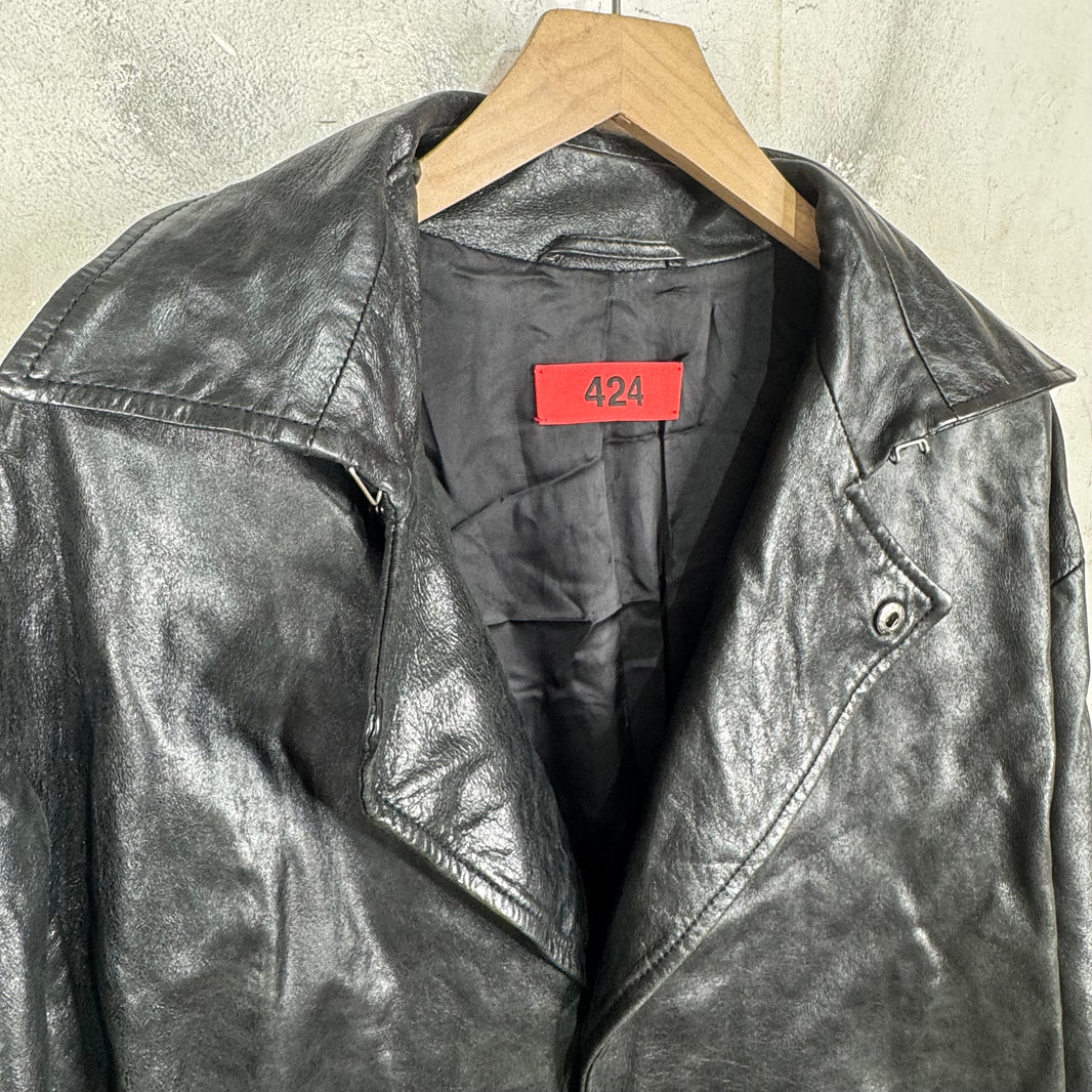 424 Leather Trenchcoat