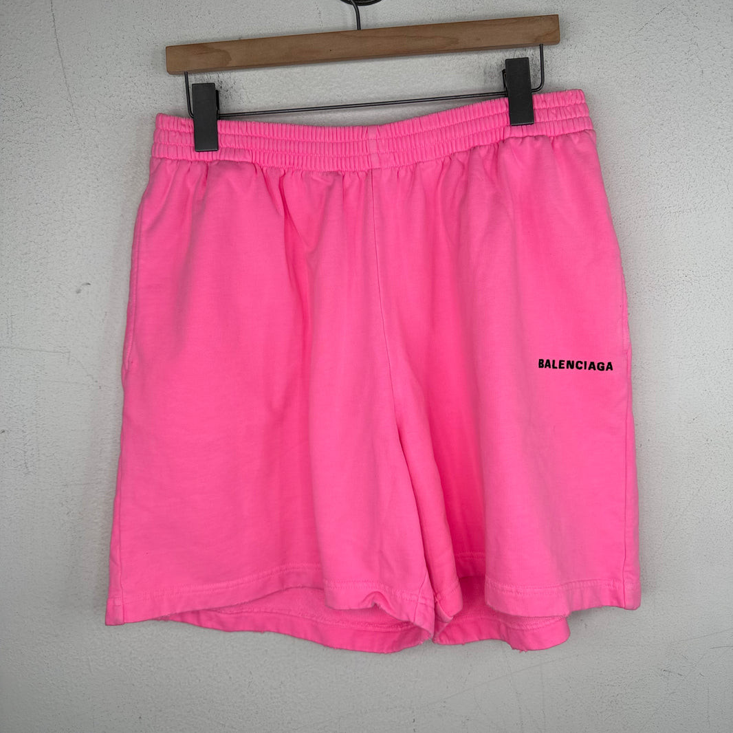 Balenciaga Pink Logo Shorts