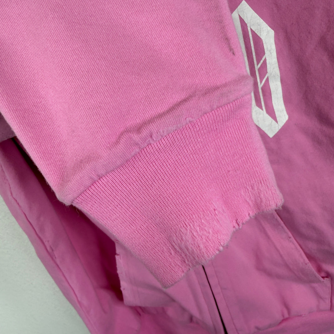 Balenciaga Pink No Logo Zip Up Hoodie