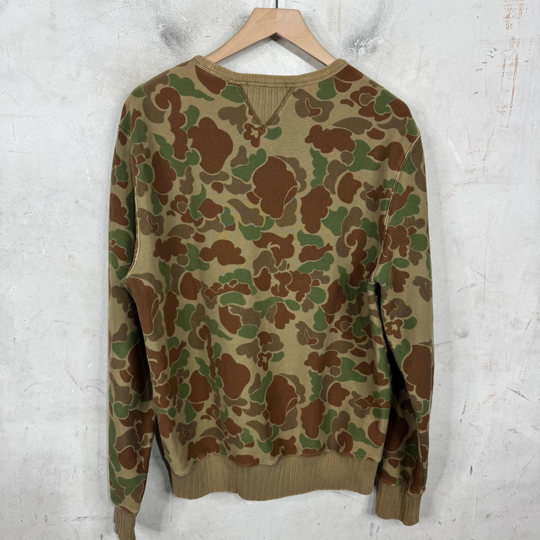 RRL Duck Camo Crewneck Sweatshirt