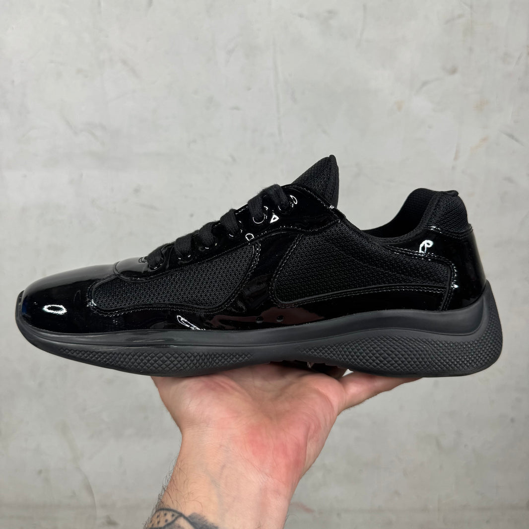 Prada Triple Black Patent Americas Cup