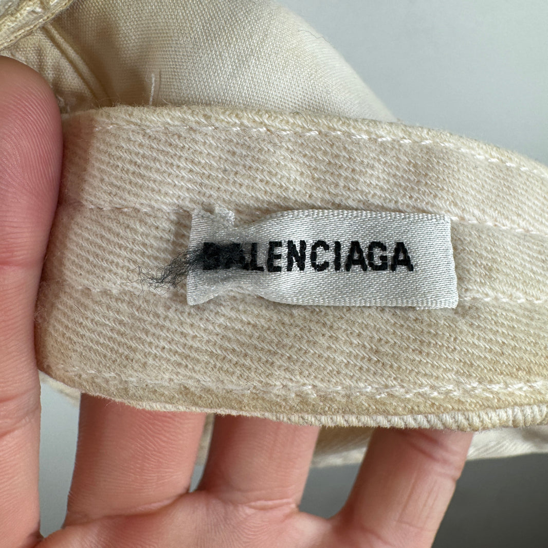 Balenciaga Smoked White Text Hat