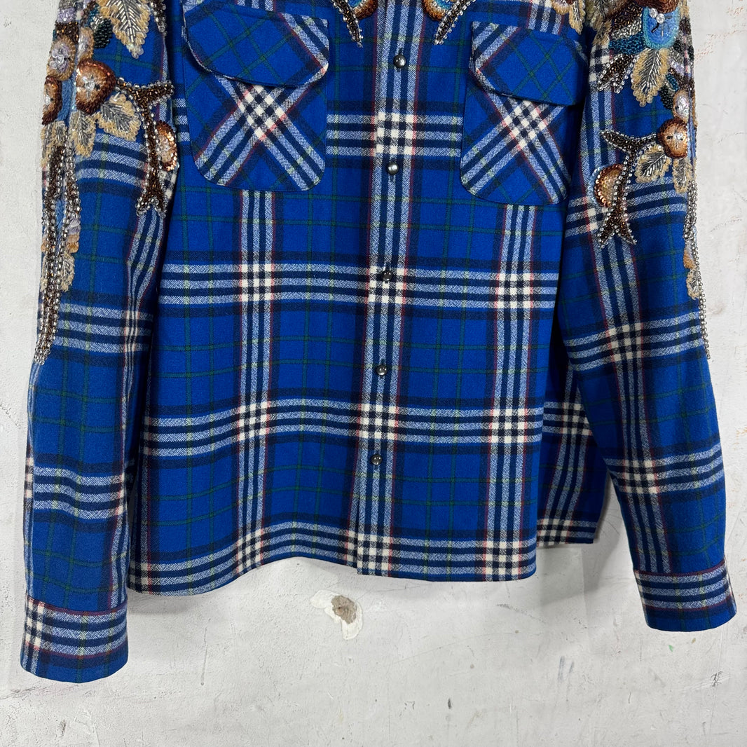 Gucci Sequined Crystal Plaid Flannel
