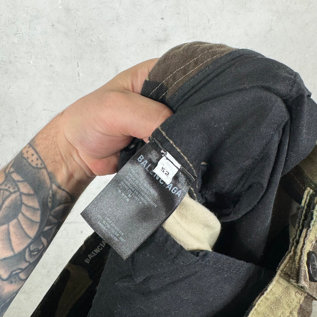 Balenciaga Slim Green Camo Cargo Pants