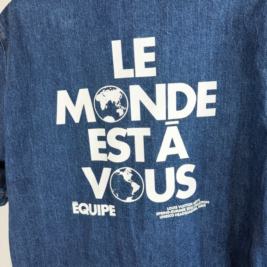 Louis Vuitton Sample Denim Button-Up Shirt