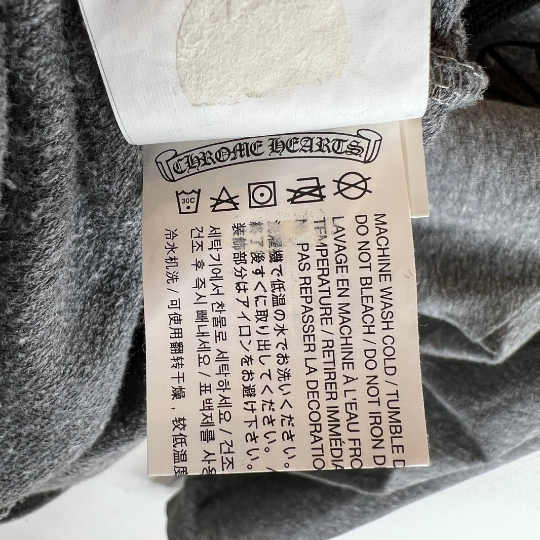 Chrome Hearts Grey Plus Zip-Up Hoodie