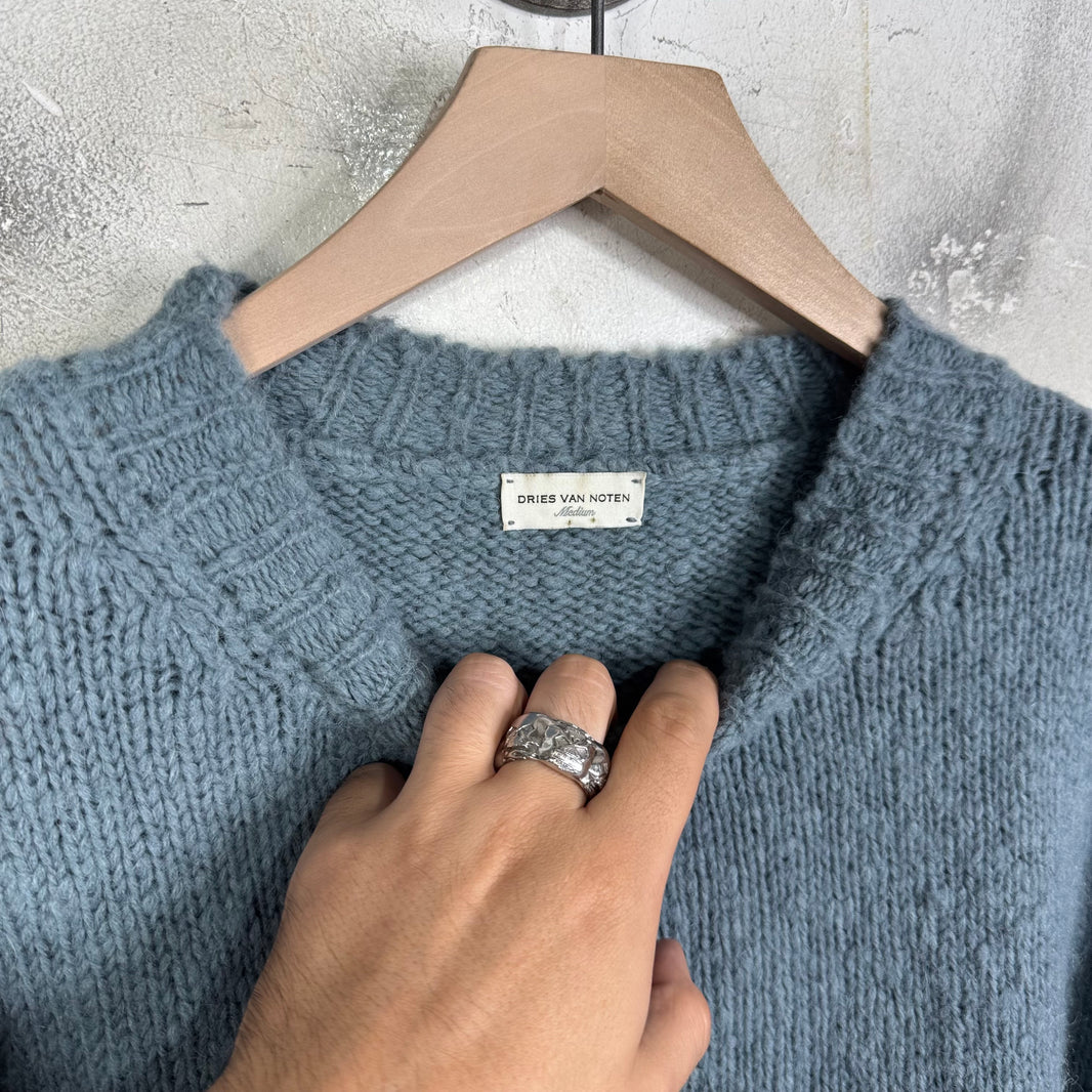 Dries Van Noten Blue Wool Sweater