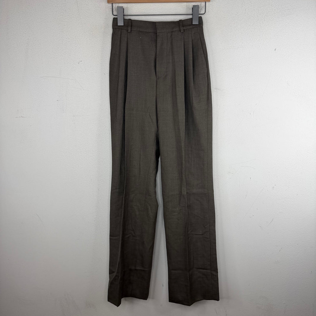 Saint Laurent Gray Pleated Trousers