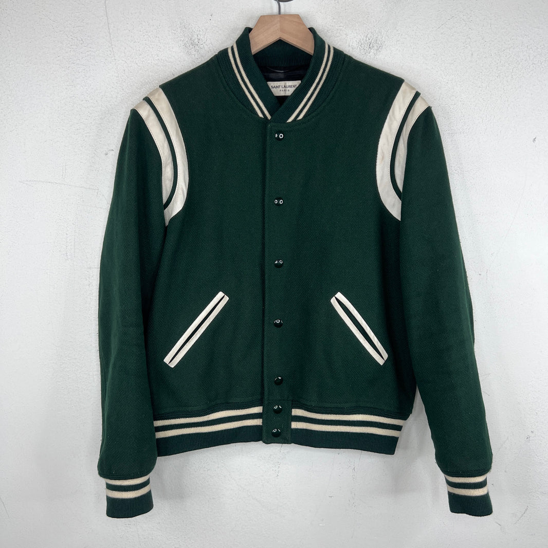 Saint Laurent Forest Green Teddy Jacket