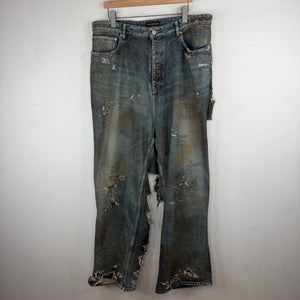 Balenciaga Super Destroyed Blue Jeans