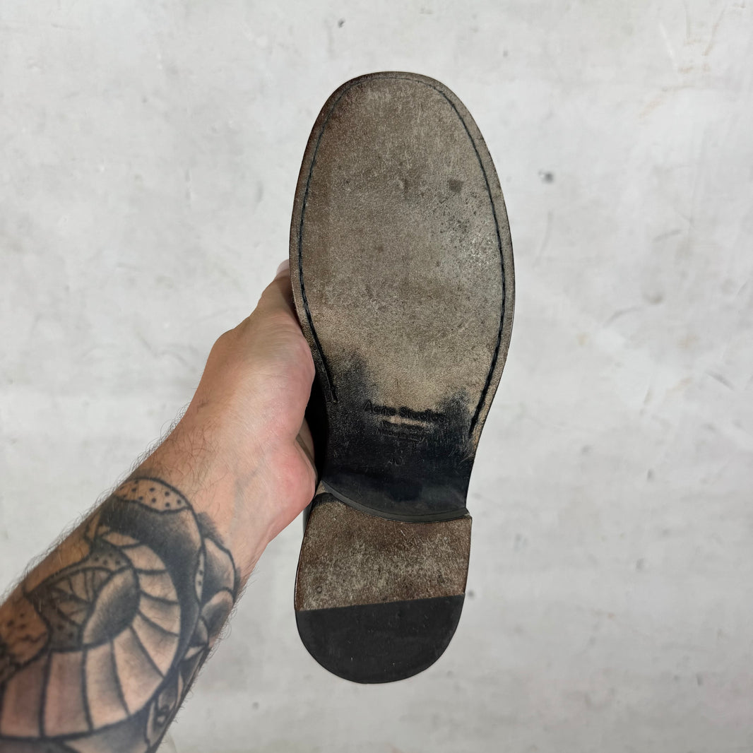 Acne Studios Boafer Lettered Loafers
