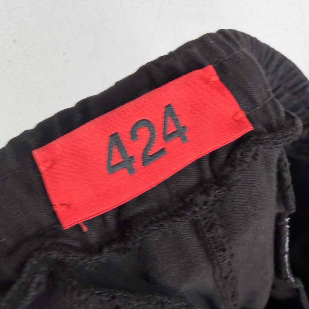 424 Academy Patches Black Sweatpants