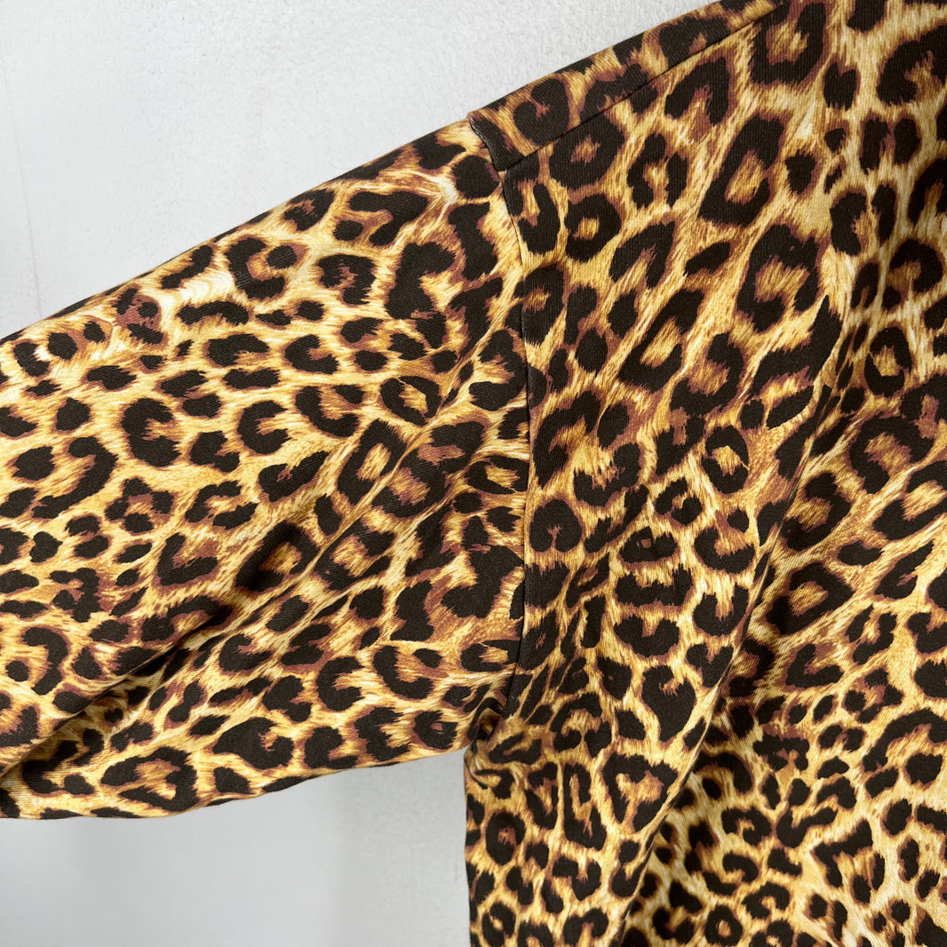 Celine Leopard Spell Out Logo Hoodie