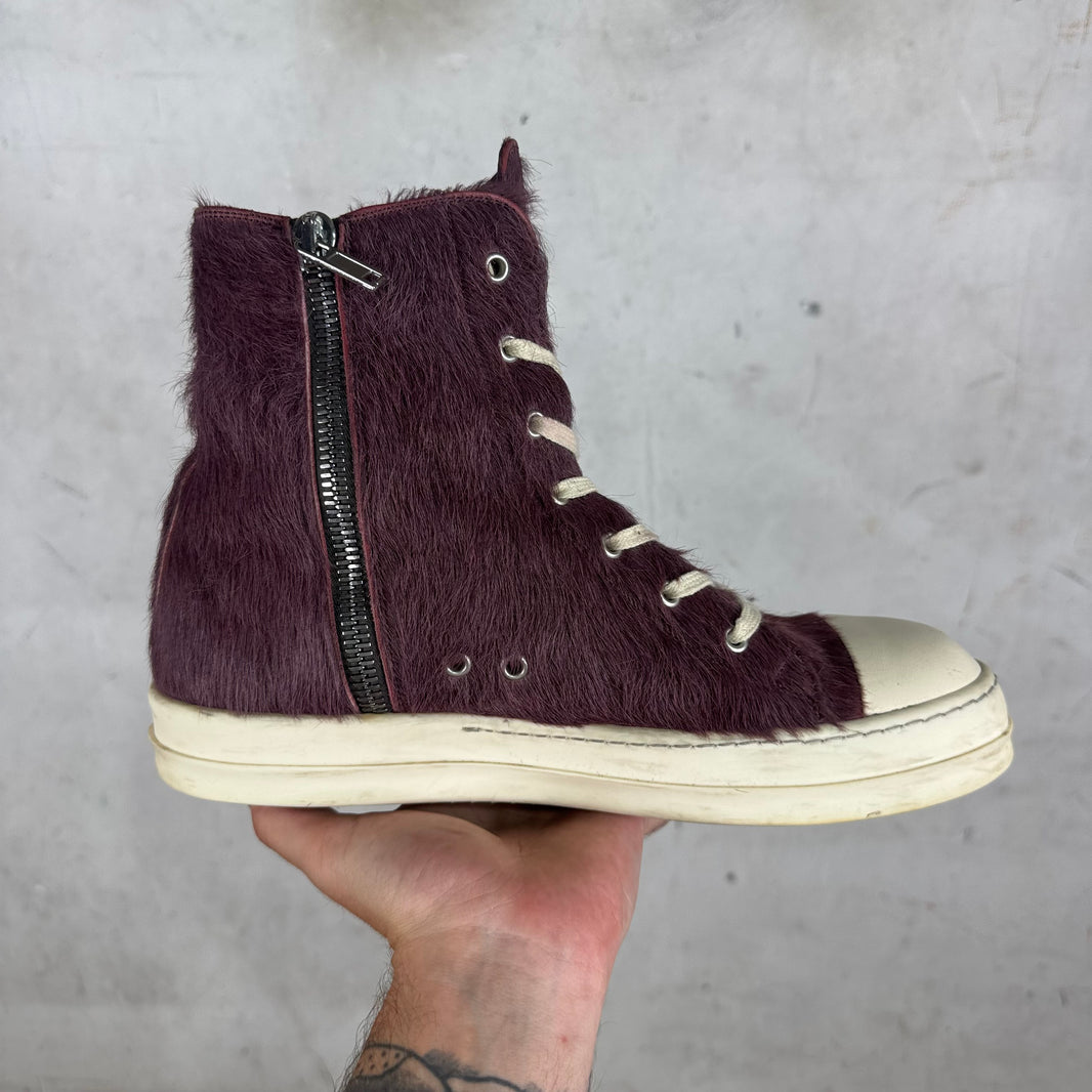 Rick Owens Purple Ponyhair Ramones