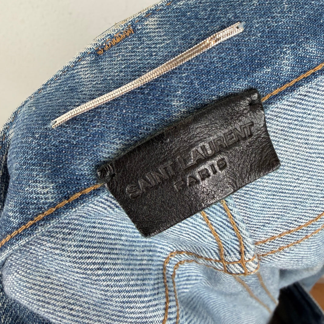 Saint Laurent D20 Chopped Light Wash Jeans