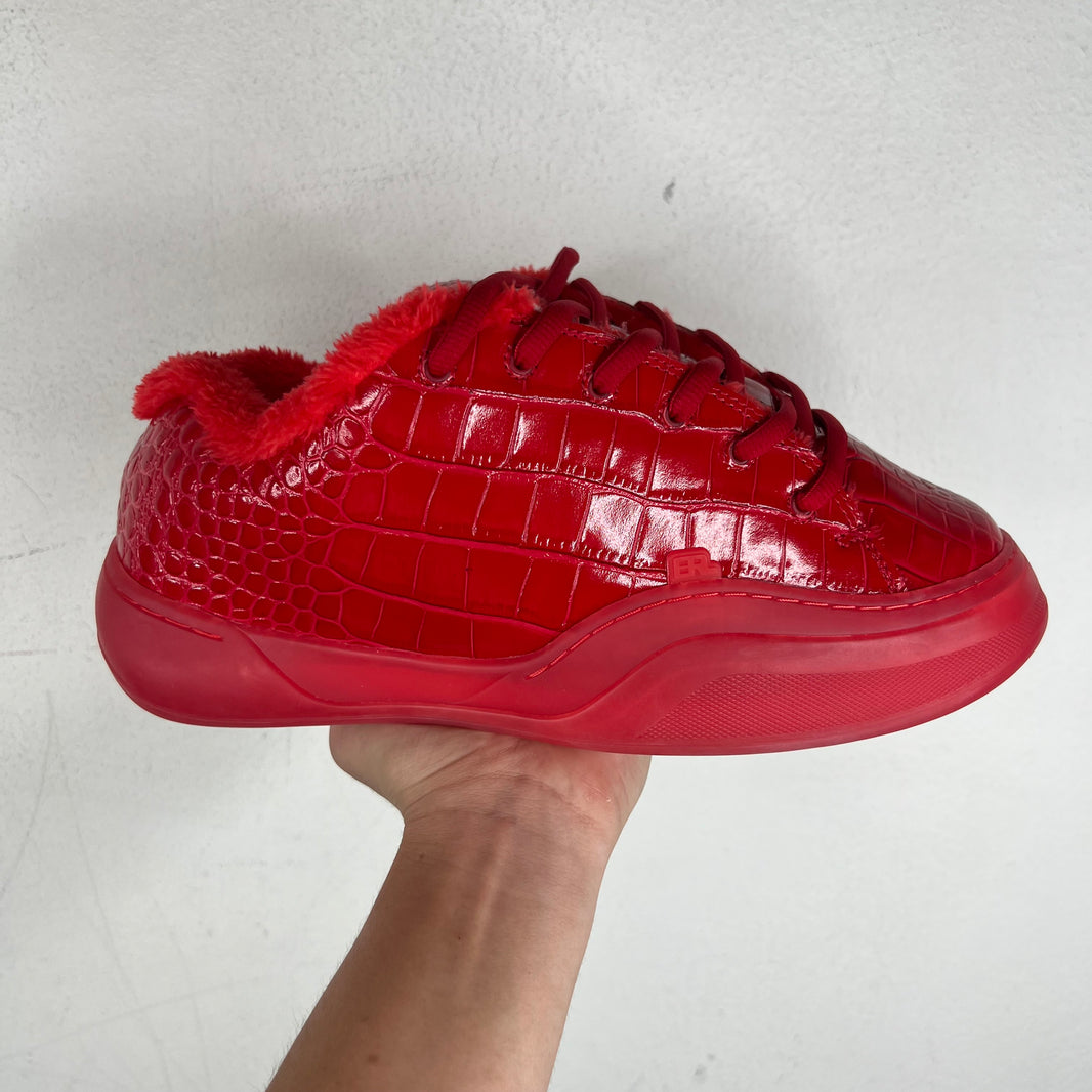 ERL Rouge Croco Vamp Sneakers