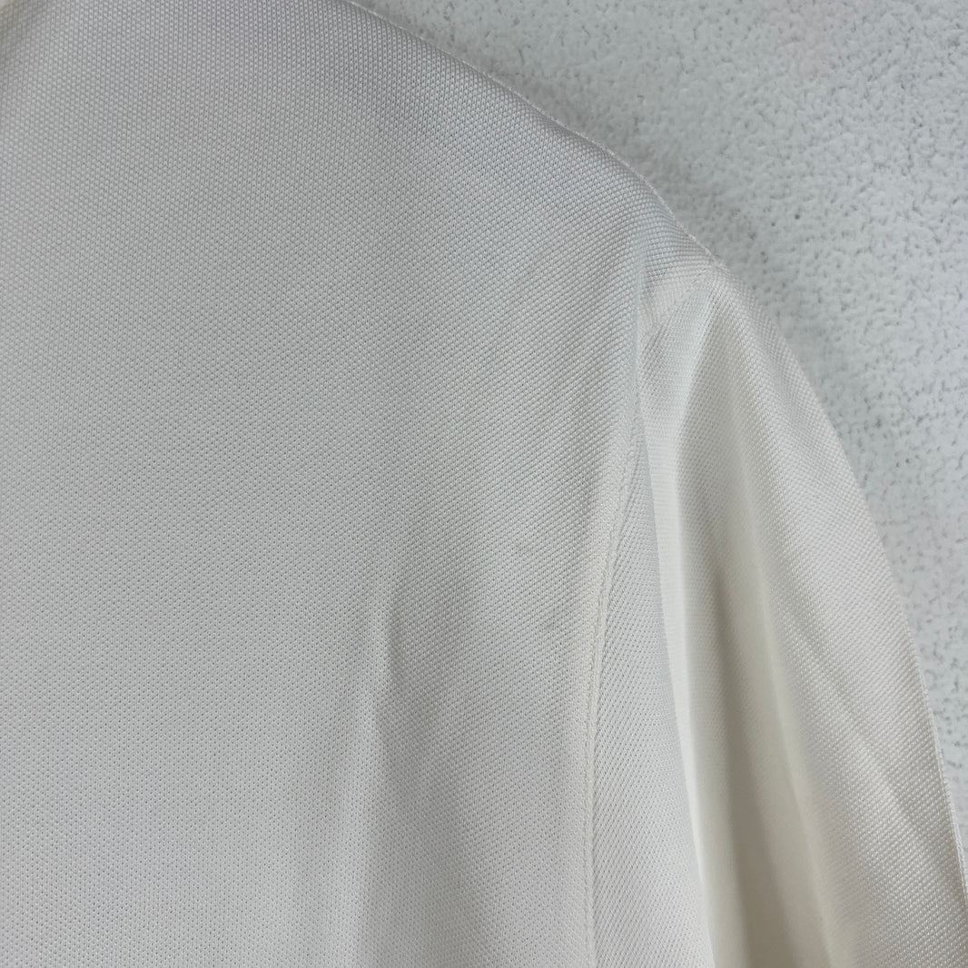 Prada White Zip Up Polo T-Shirt