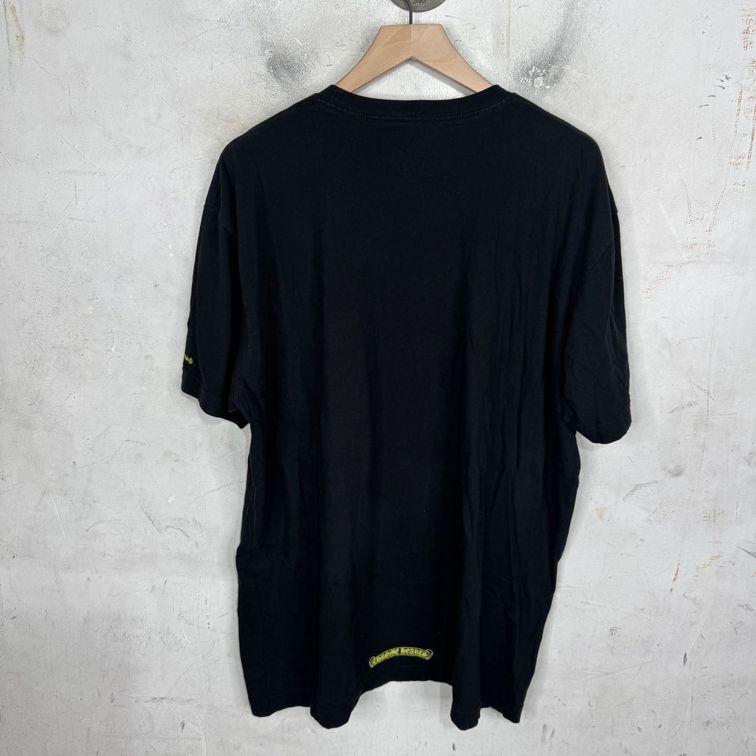 Chrome Hearts Neon Neck Logo Print T-Shirt