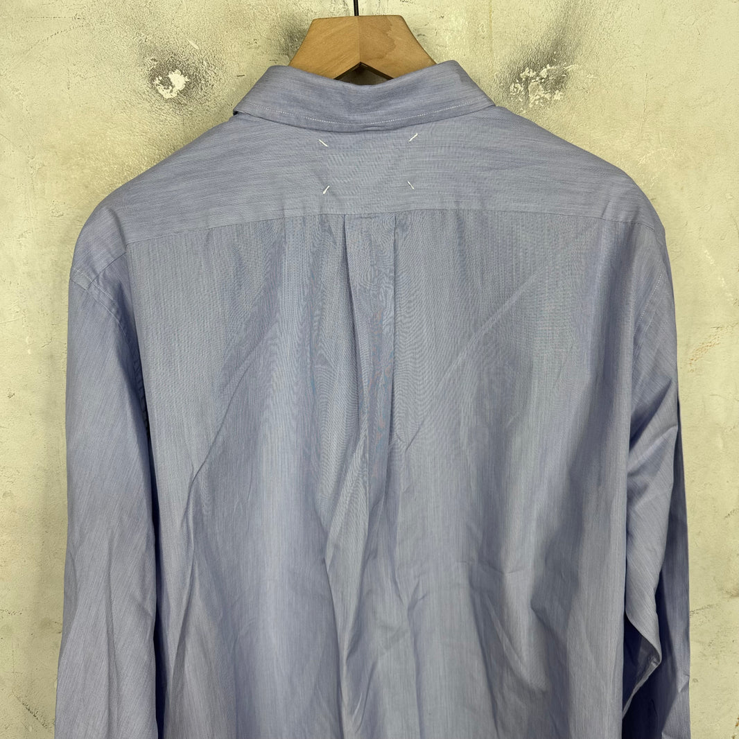 Margiela Light Blue Frayed Buttoned Shirt
