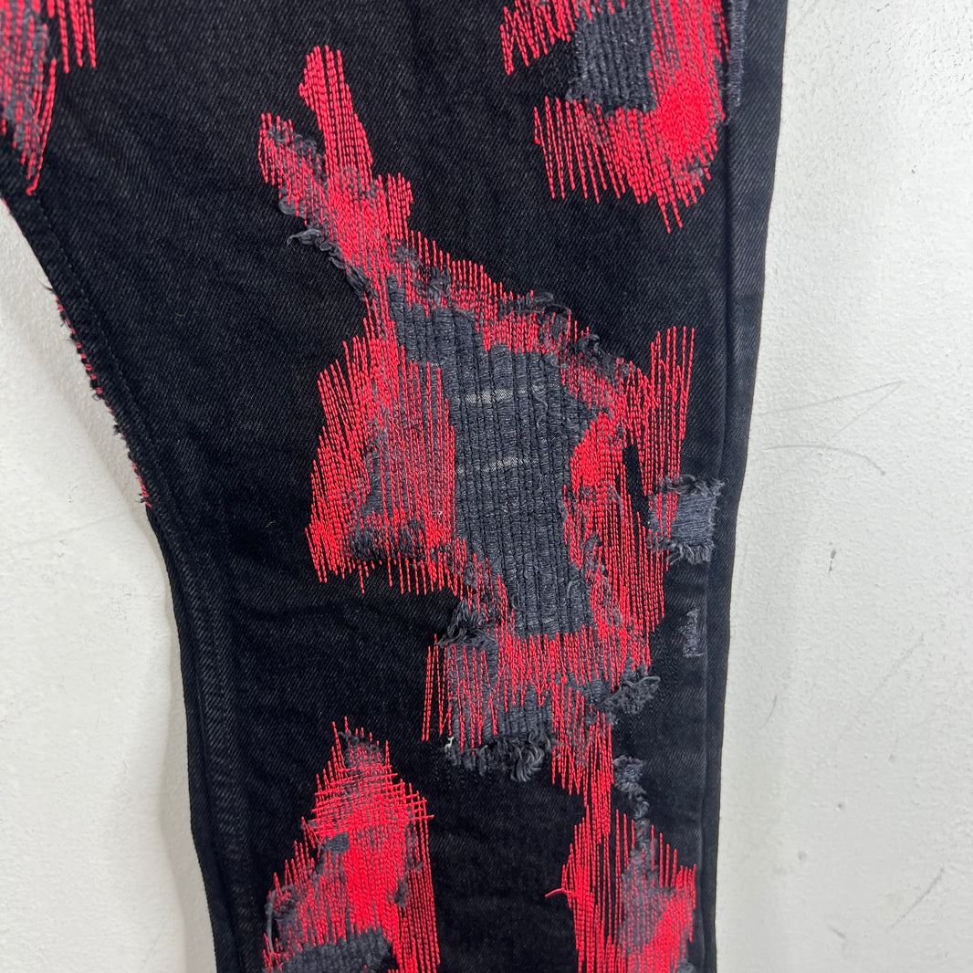 Endless Denim Red Logo Denim Jeans