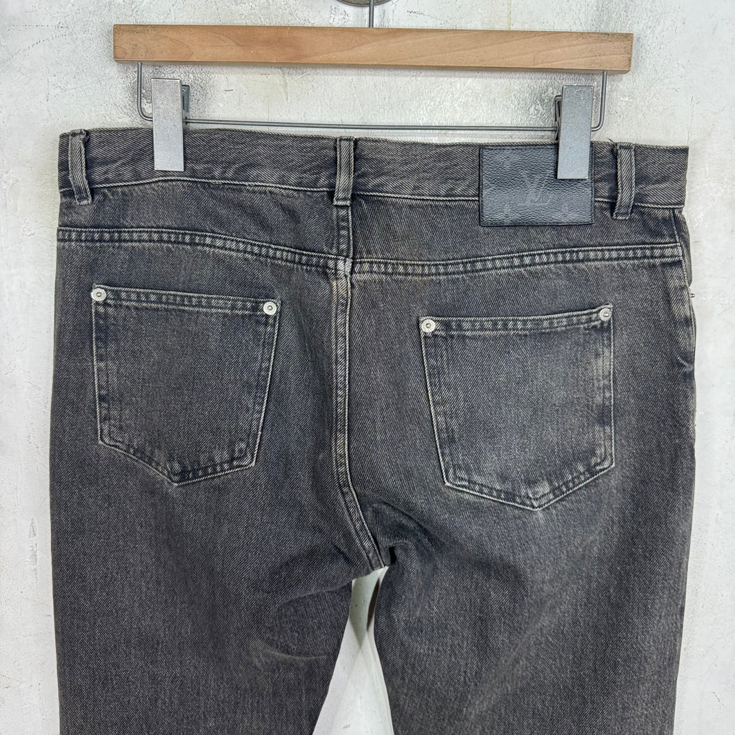 Louis Vuitton Grey Monogram Badge Denim
