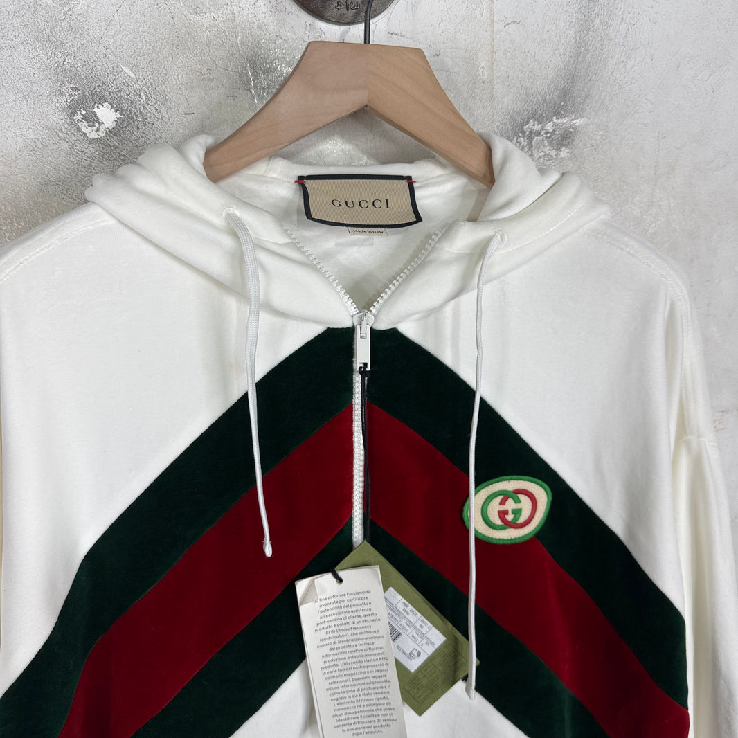 Gucci Velour Web Stripe Anorak