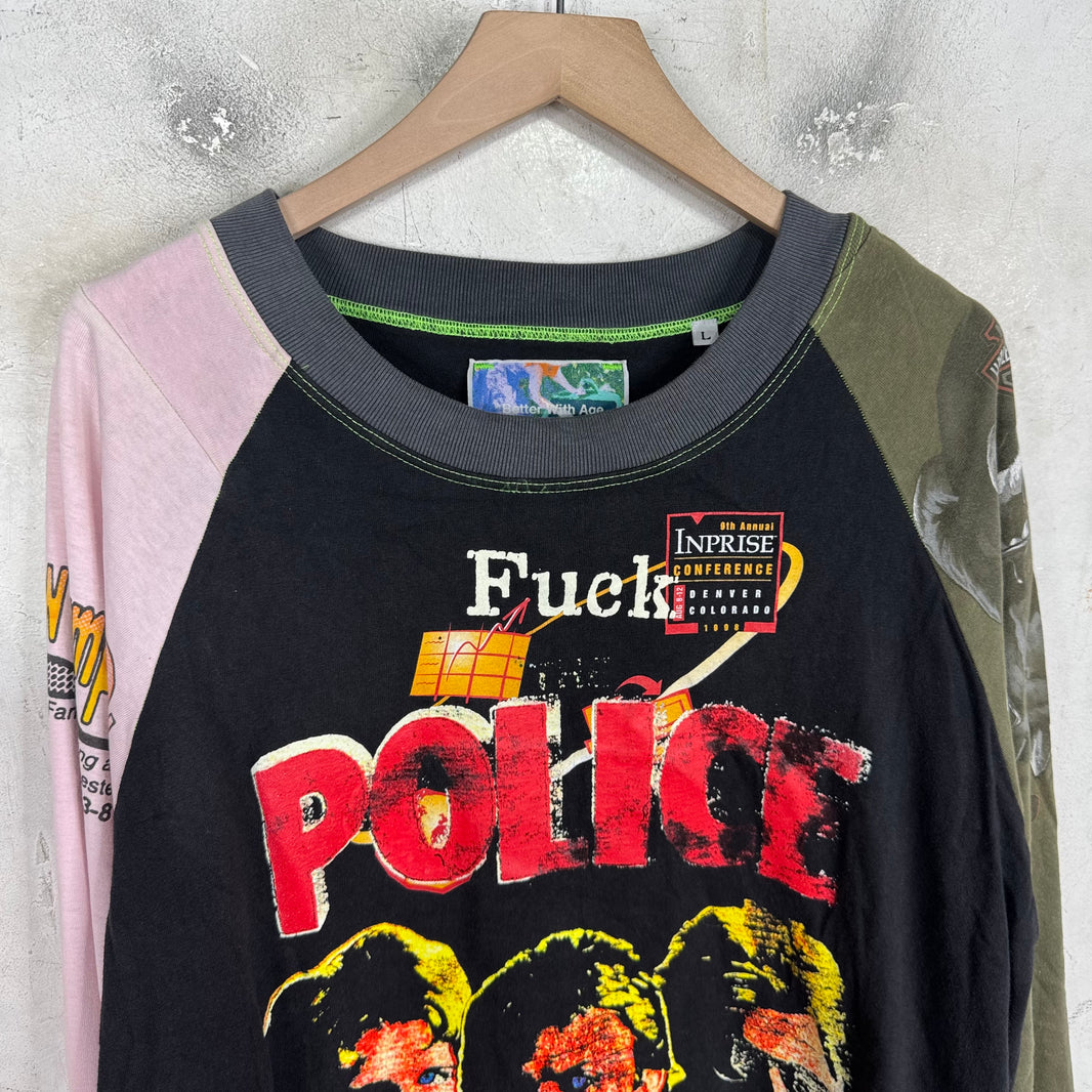 Better With Age Patchwork L/S Graphic T-Shirt