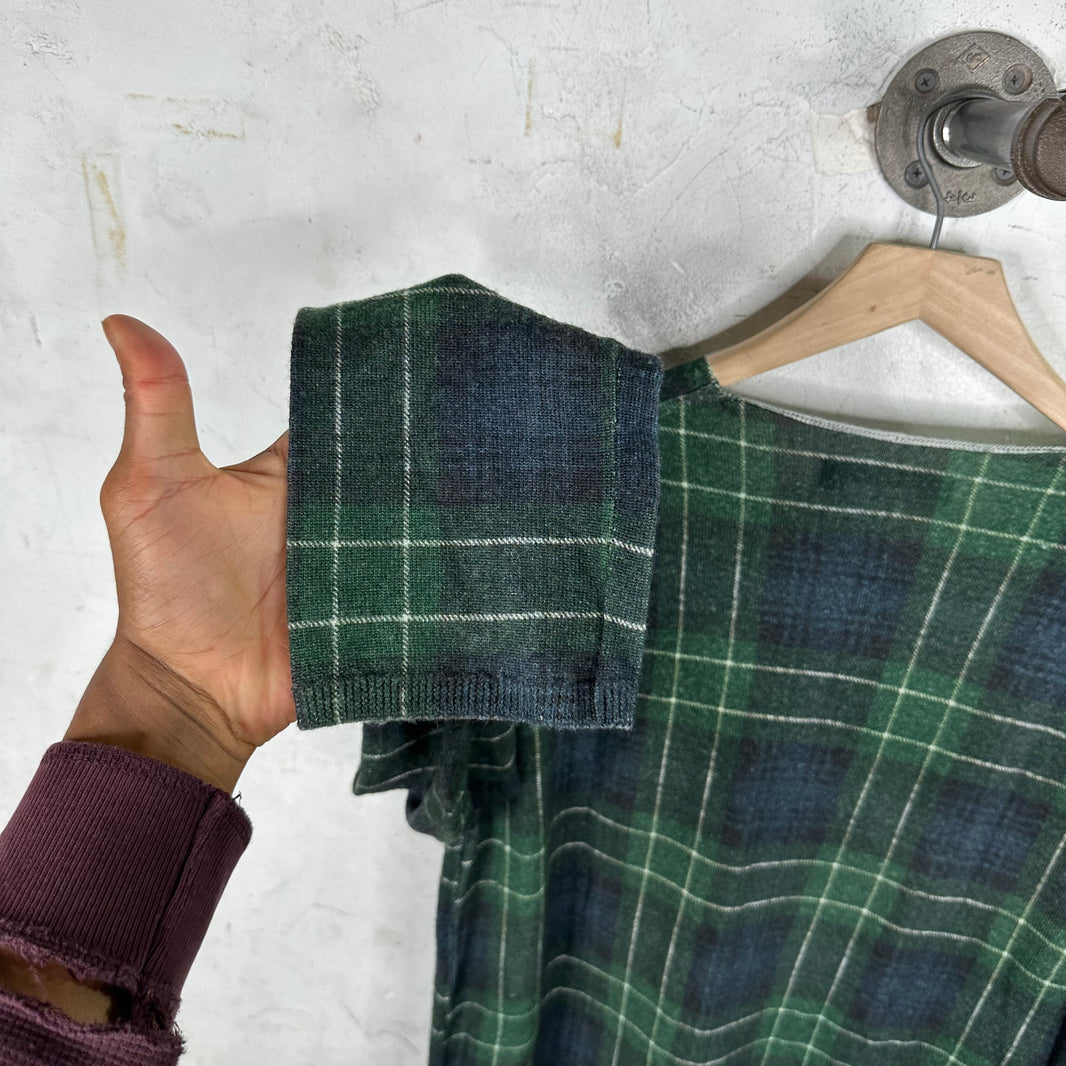 CDG Black Check Wool Sweater