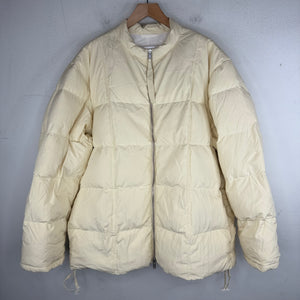 Jil Sander Cream Zip Puffer Jacket