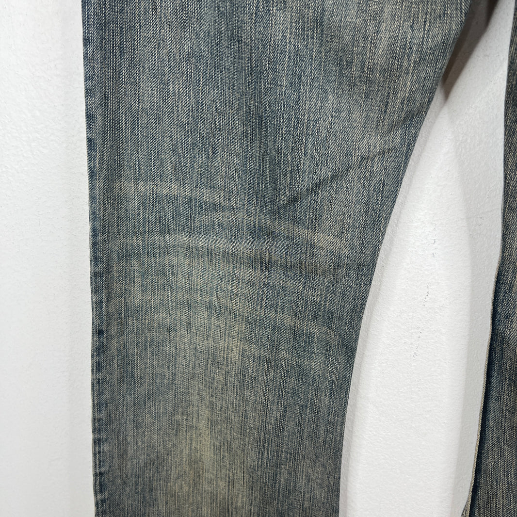 Balenciaga Blue Washed Flared Bootcut Jeans