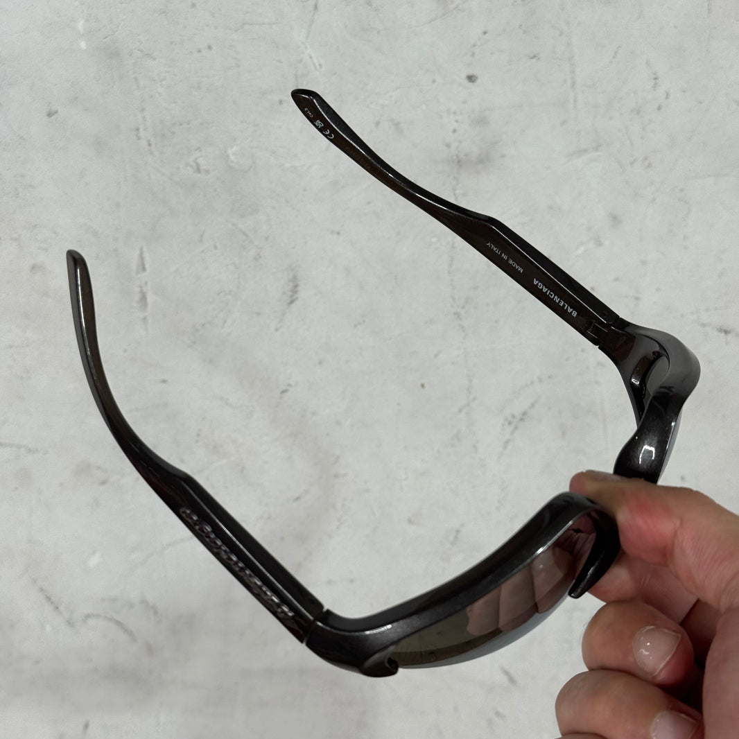 Balenciaga Black Glossy Reverse Xpander Sunglasses