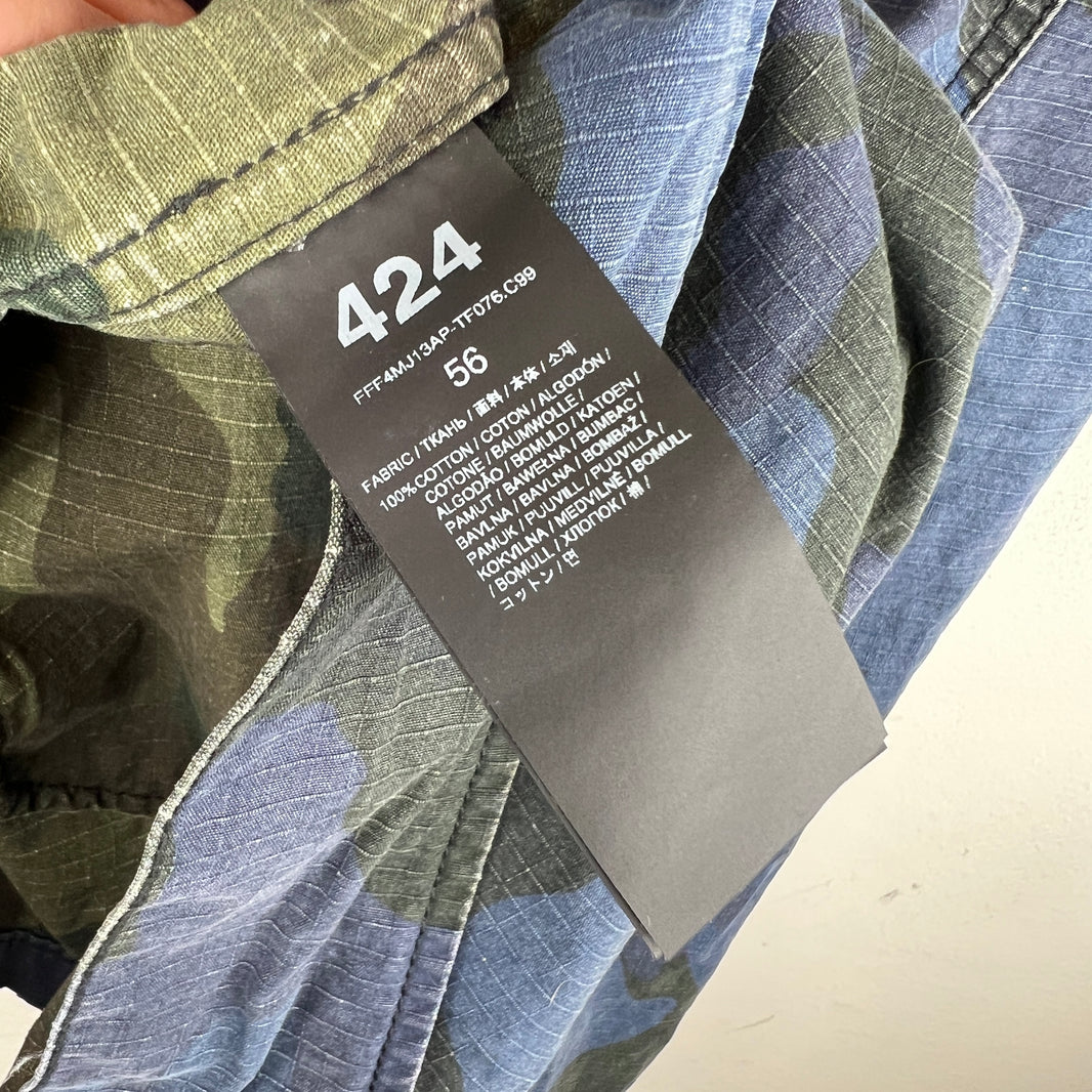 424 Navy Camo Ripstop Blazer Jacket