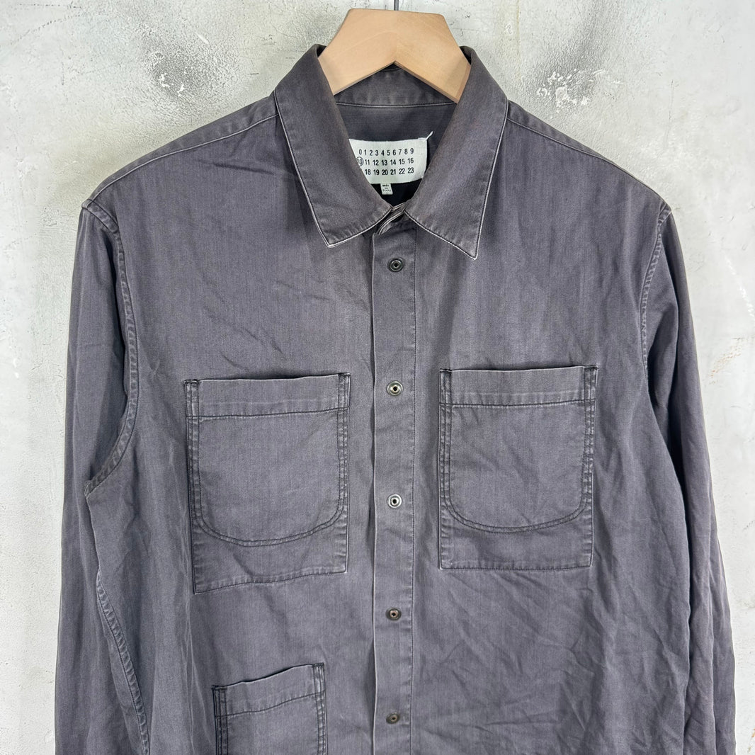 Margiela Faded Chore Snapped Button Shirt