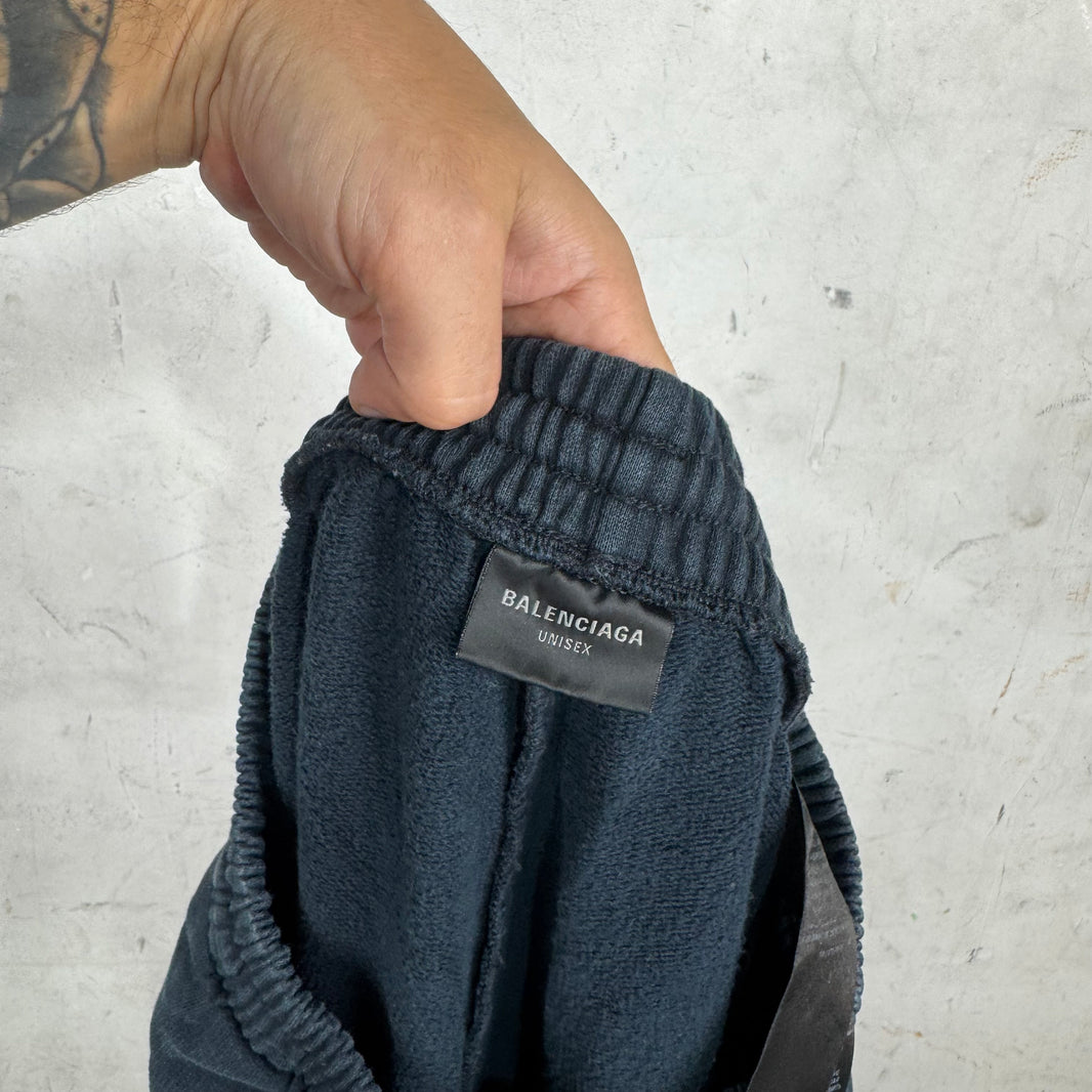 Balenciaga Navy Scholl Sweatpants