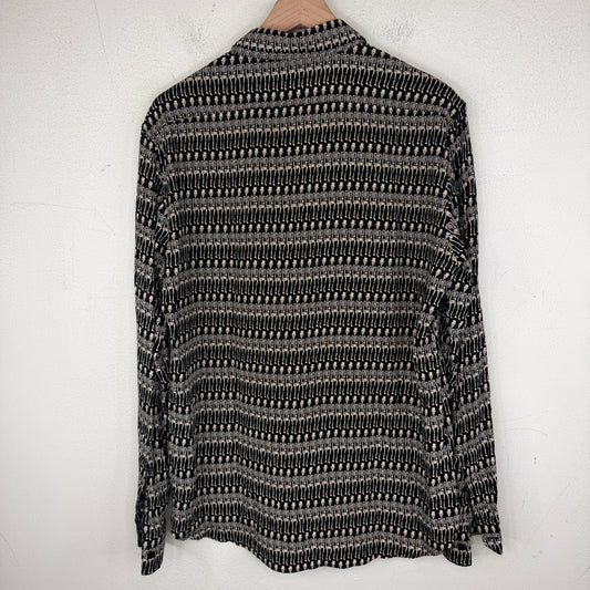 Saint Laurent Skeleton Print Button Up Shirt